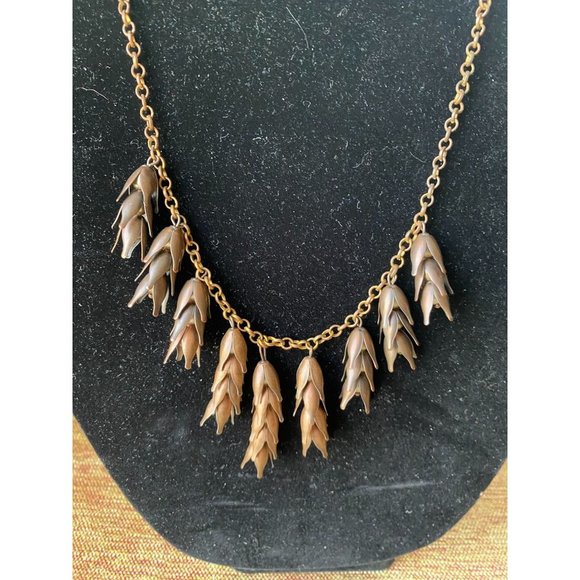 MCM Pearl(?) and Copper Hops Necklace, 21" - Picture 3 of 6